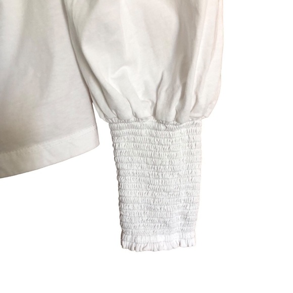 A.L.C. Blouse White Puff Shoulder Long Sleeve Blouse XS - Picture 6 of 12